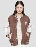 Nevada Solid Varsity Jaket Wanita