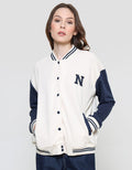 Nevada Solid Varsity Jaket Wanita