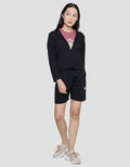Nevada Rib Fabric Jaket Hoodie Wanita