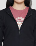 Nevada Rib Fabric Jaket Hoodie Wanita
