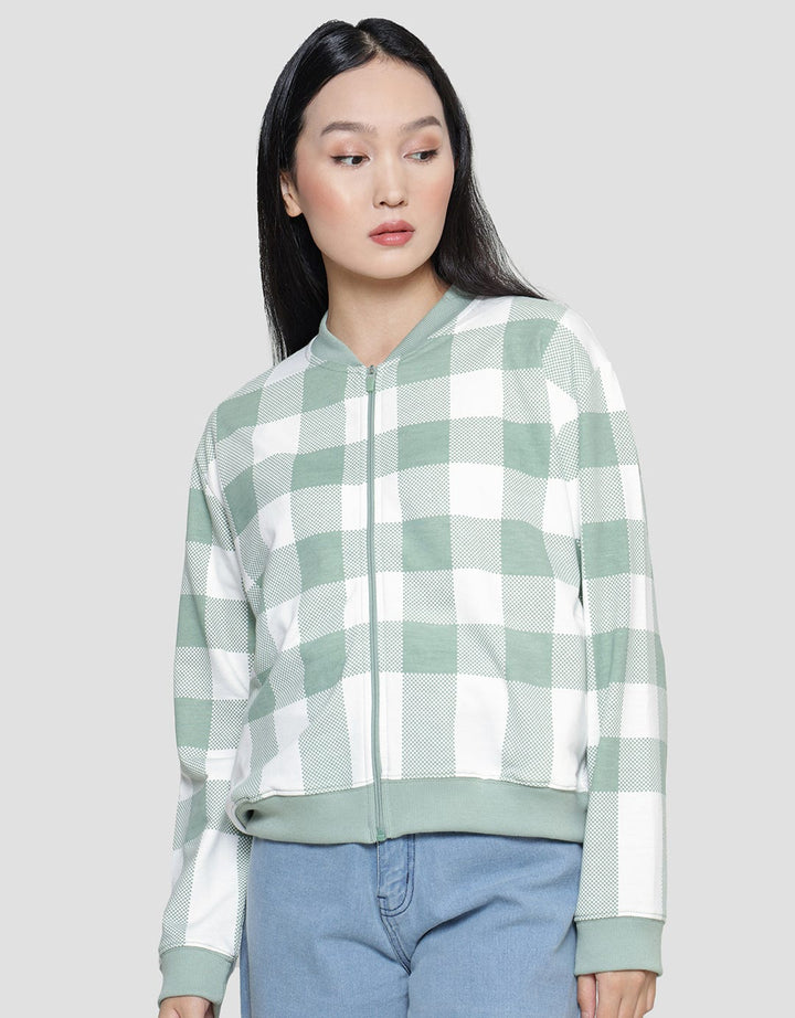 Nevada Checked Pattern Jaket Wanita