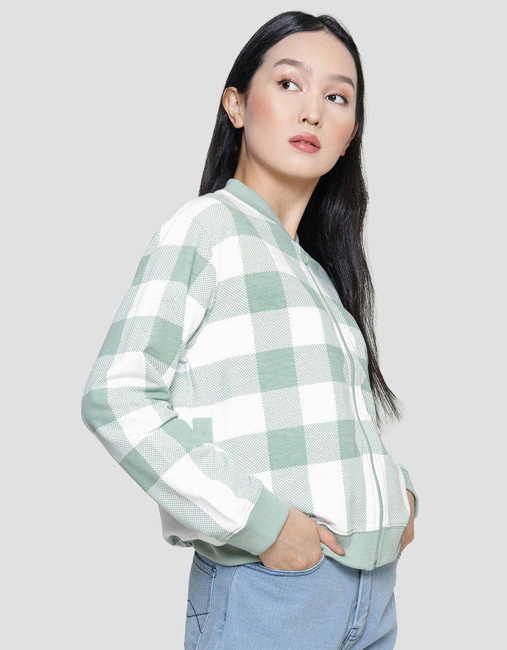 Nevada Checked Pattern Jaket Wanita