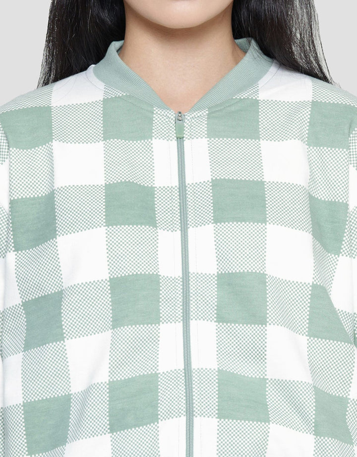Nevada Checked Pattern Jaket Wanita