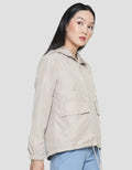 Nevada Women's Jacket Solid Hoodie Zipper And Pocket