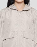 Nevada Women's Jacket Solid Hoodie Zipper And Pocket
