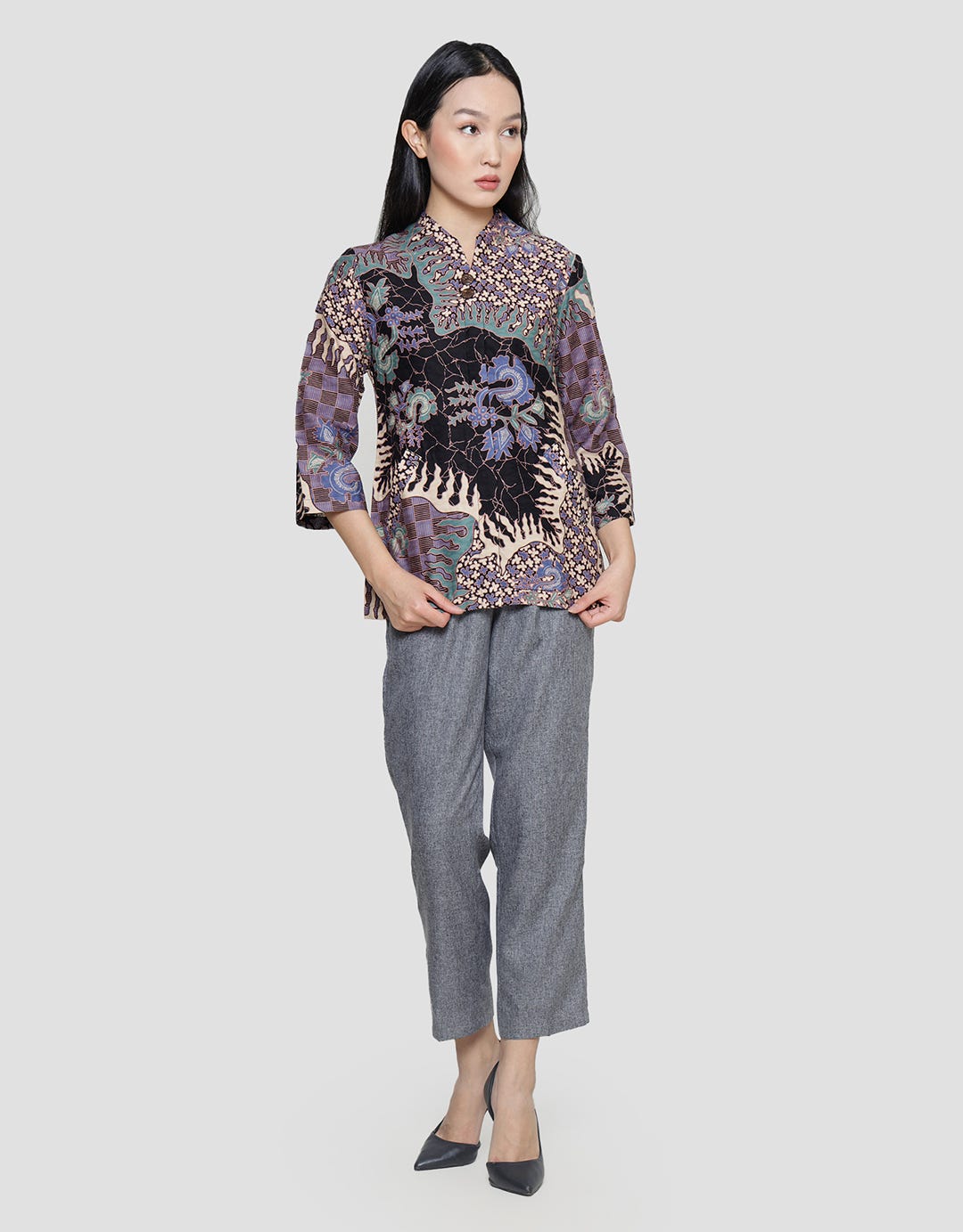 Adikusuma Batik Gajah Uling 2 Blouse Wanita