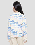 Nevada Sweater Full Print Wording With Stropper Anak Perempuan