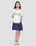 Nevada Midi Dress Lengan Pendek With Hoodie Anak Perempuan