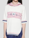 Nevada Midi Dress Lengan Pendek With Hoodie Anak Perempuan