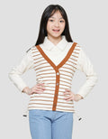 Nevada Hundstooth Stripe Sweater Vest Anak Perempuan