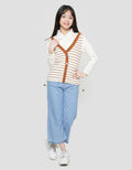 Nevada Hundstooth Stripe Sweater Vest Anak Perempuan