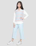 Nevada Houndstooth Diamond With Collar Sweater Anak Perempuan