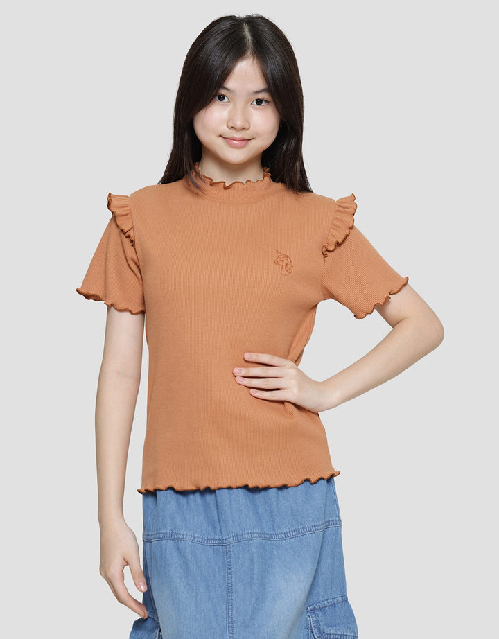 Nevada Ruffle Unicorn Girls T-Shirt