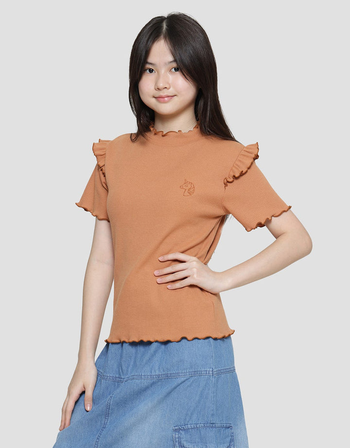 Nevada Ruffle Unicorn Girls T-Shirt