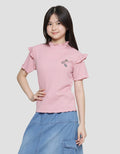 Nevada Ruffle Butterfly Kaos Anak Perempuan
