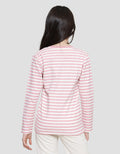 Nevada Print Stripe Just Bear Kaos Lengan Panjang Anak Perempuan