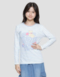 Nevada Full Print Stripe Good Bear Girls Long Sleeve T-Shirt