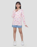 Nevada Fullprint Flaminggo Kaos Lengan Panjang Anak Perempuan
