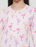 Nevada Fullprint Flaminggo Kaos Lengan Panjang Anak Perempuan