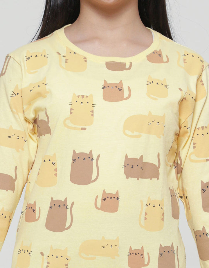 Nevada Cat Fullprint Girls T-Shirt