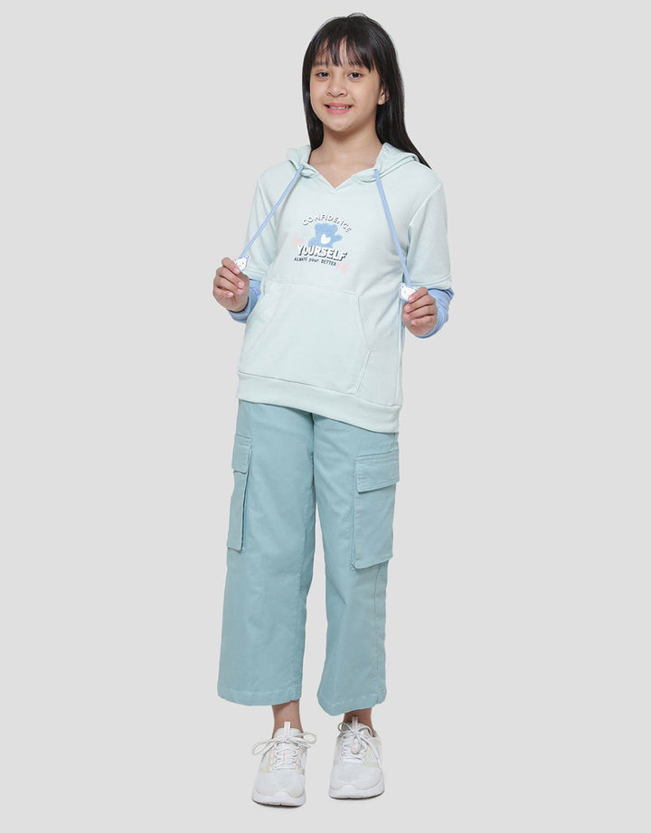 Nevada Cut N Sewn Chenille Bear Sweater Hoodie Anak Perempuan