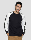 Details Sweater Cut And Sewn Pria Colour Blocking Raglan