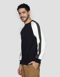 Details Sweater Cut And Sewn Pria Colour Blocking Raglan