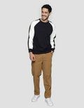 Details Sweater Cut And Sewn Pria Colour Blocking Raglan