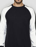 Details Sweater Cut And Sewn Pria Colour Blocking Raglan