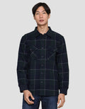 Details Shacket Check Jacket With Rib Men