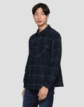 Details Shacket Check Jacket With Rib Men