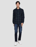 Details Shacket Check Jacket With Rib Men
