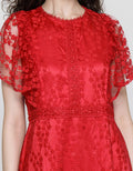 Connexion Lace Brukat Midi Dress Wanita