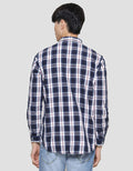 Lois Simply Check Print Kemeja Lengan Panjang Pria
