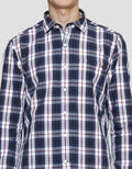 Lois Simply Check Print Kemeja Lengan Panjang Pria