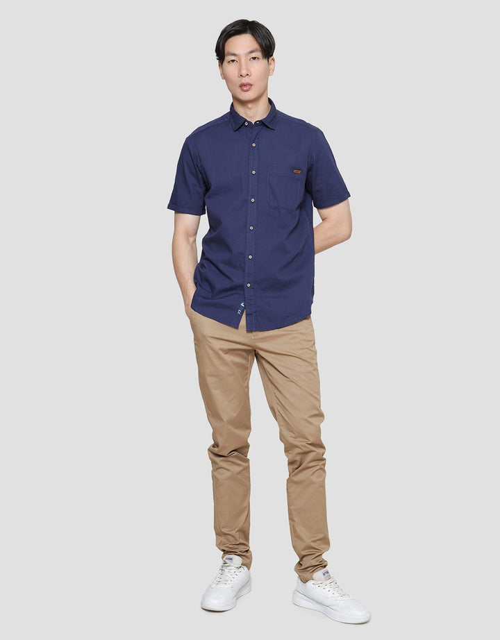 Lois Single Pocket Kemeja Lengan Pendek Pria