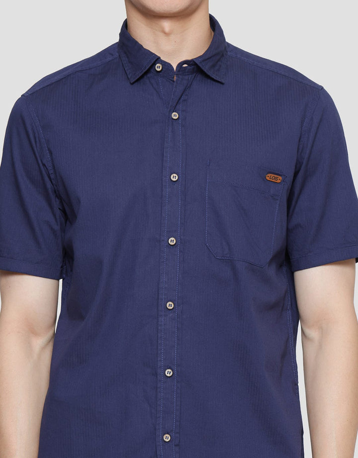 Lois Single Pocket Kemeja Lengan Pendek Pria