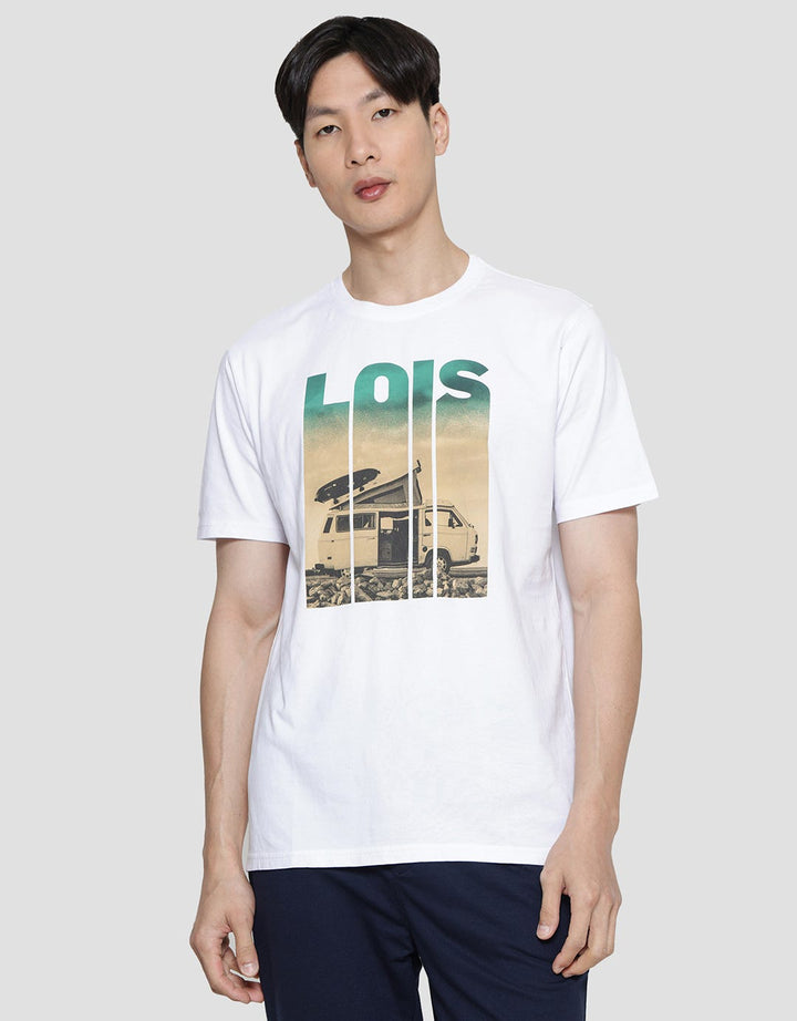 Lois Basic Casual Print Kaos Pria
