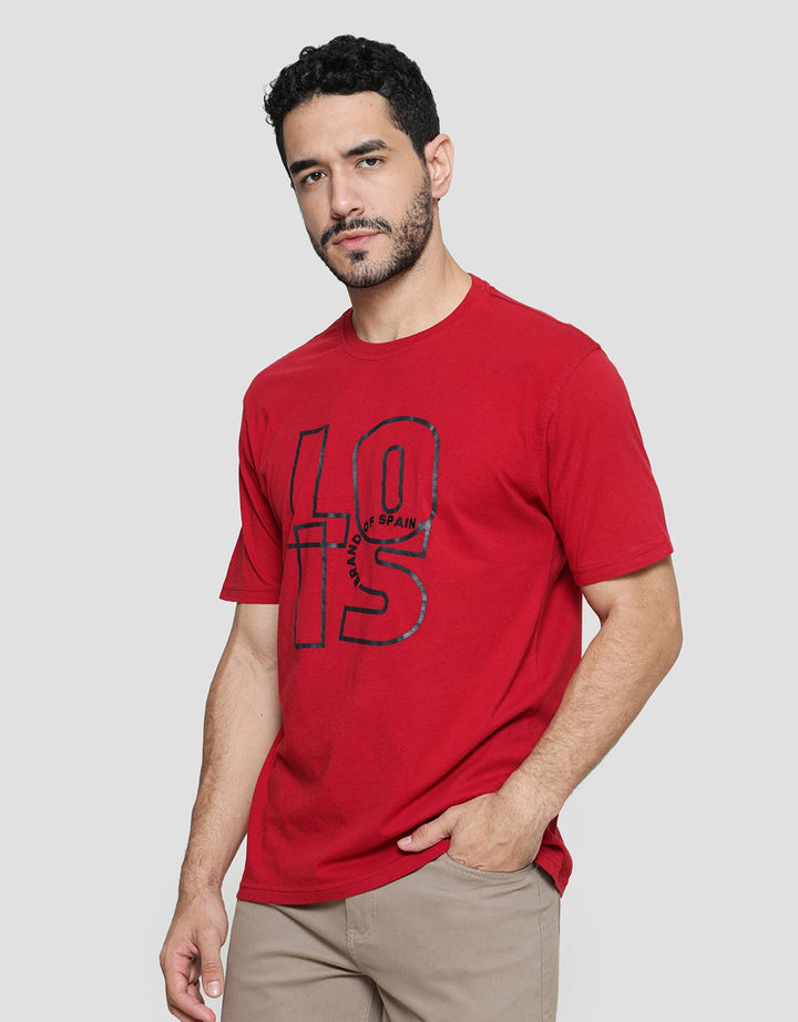 Lois Casual Print Kaos Lengan Pendek Pria
