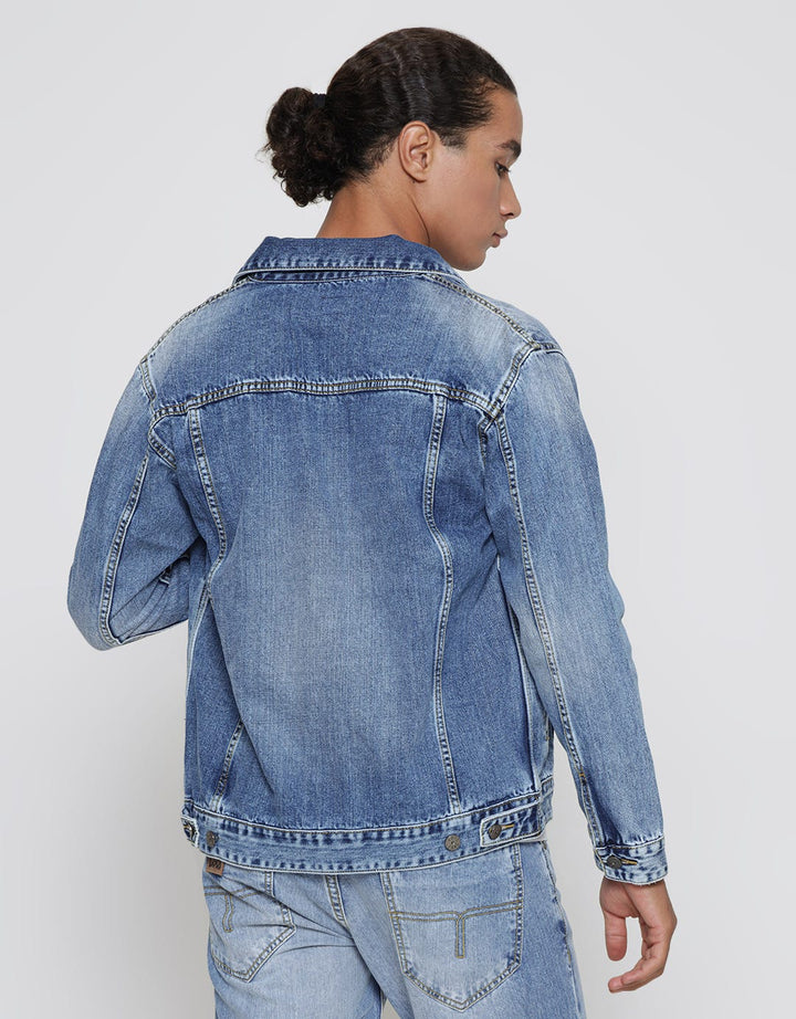 Lois Washed Accent Denim Jacket