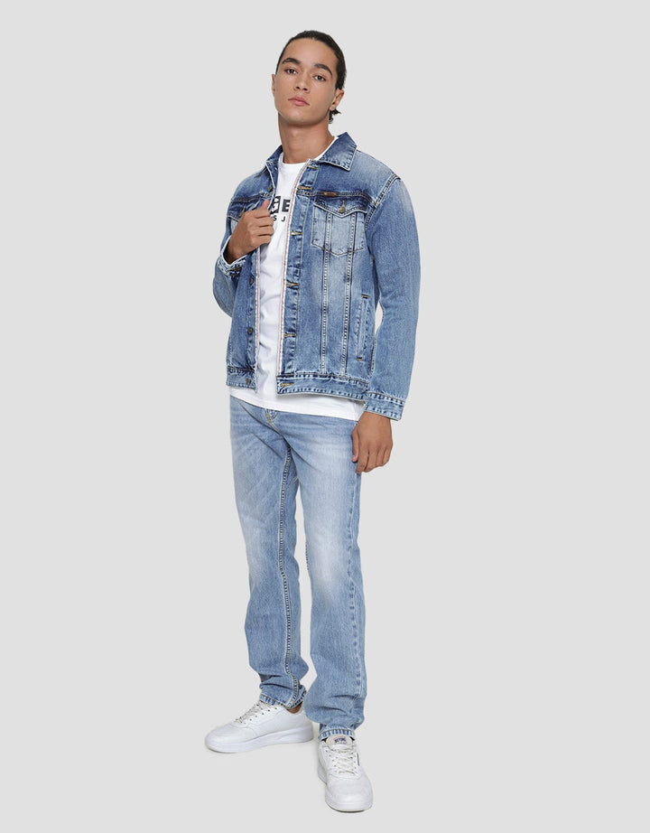 Lois Washed Accent Denim Jacket