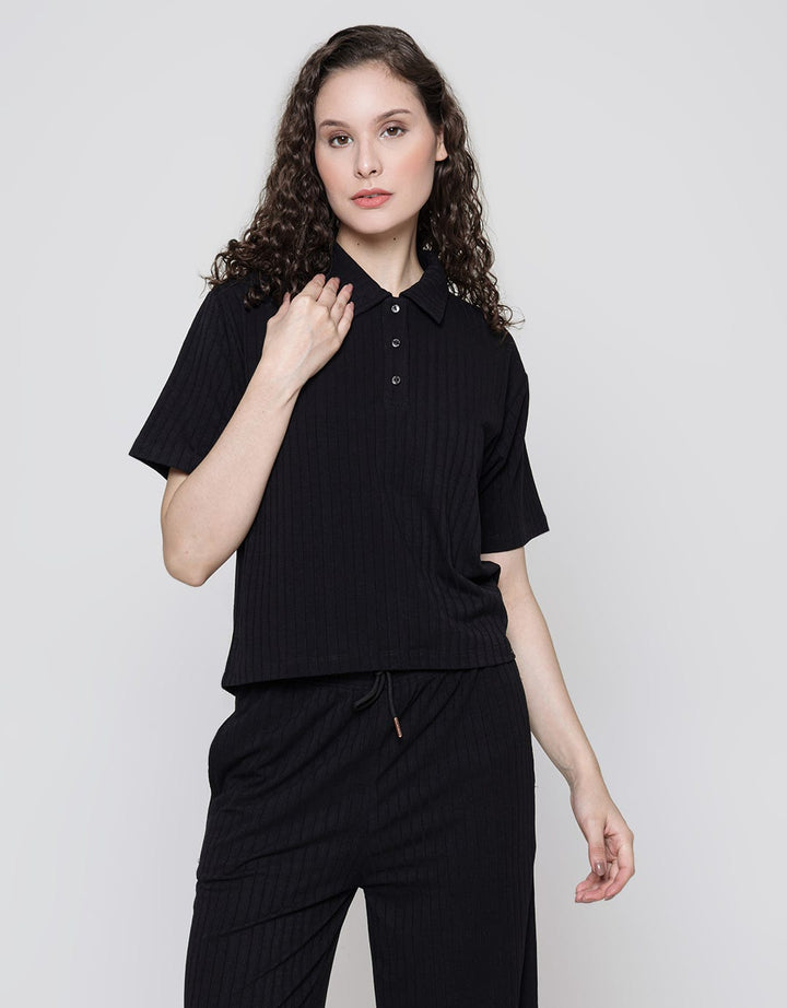 Details of Women's Open Placket Polo Shirt