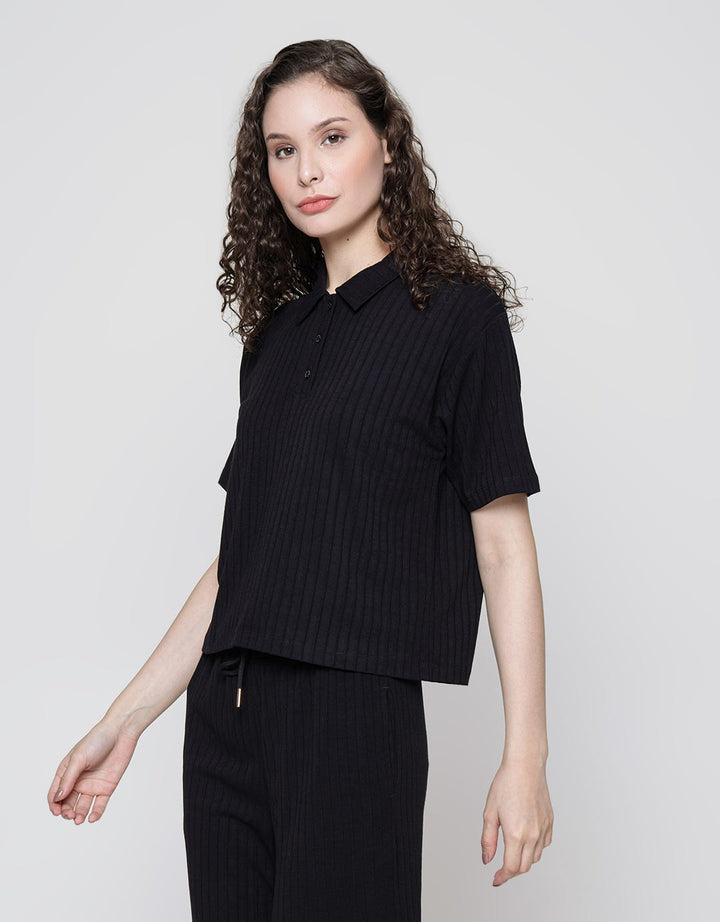 Details of Women's Open Placket Polo Shirt