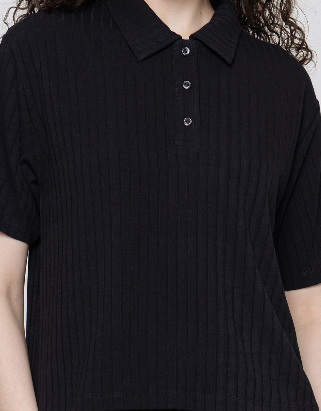 Details of Women's Open Placket Polo Shirt