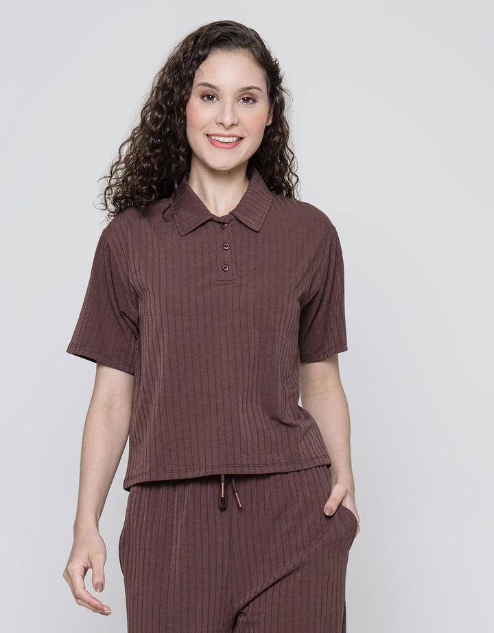 Details of Women's Open Placket Polo Shirt