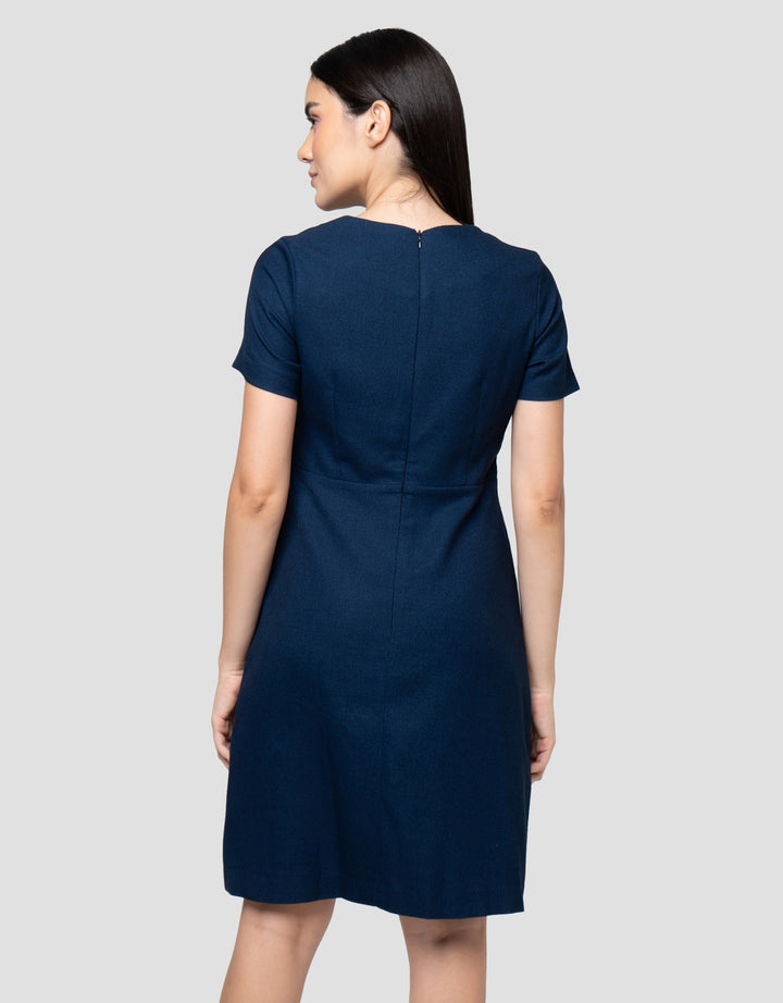 Cardinal Femme Button Dress Wanita