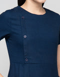 Cardinal Femme Button Dress Wanita