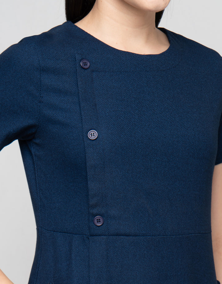 Cardinal Femme Button Dress Wanita