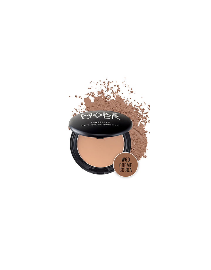 MAKE OVER Powerstay 24H Matte Powder Foundation W60 Creme Cocoa 10 g