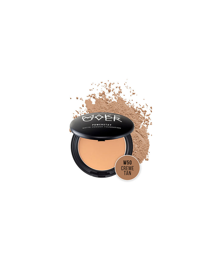 MAKE OVER Powerstay 24H Matte Powder Foundation W50 Creme Tan 10 g